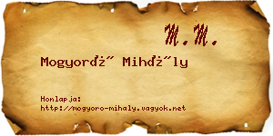 Mogyoró Mihály névjegykártya