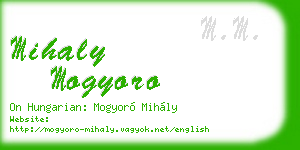 mihaly mogyoro business card
